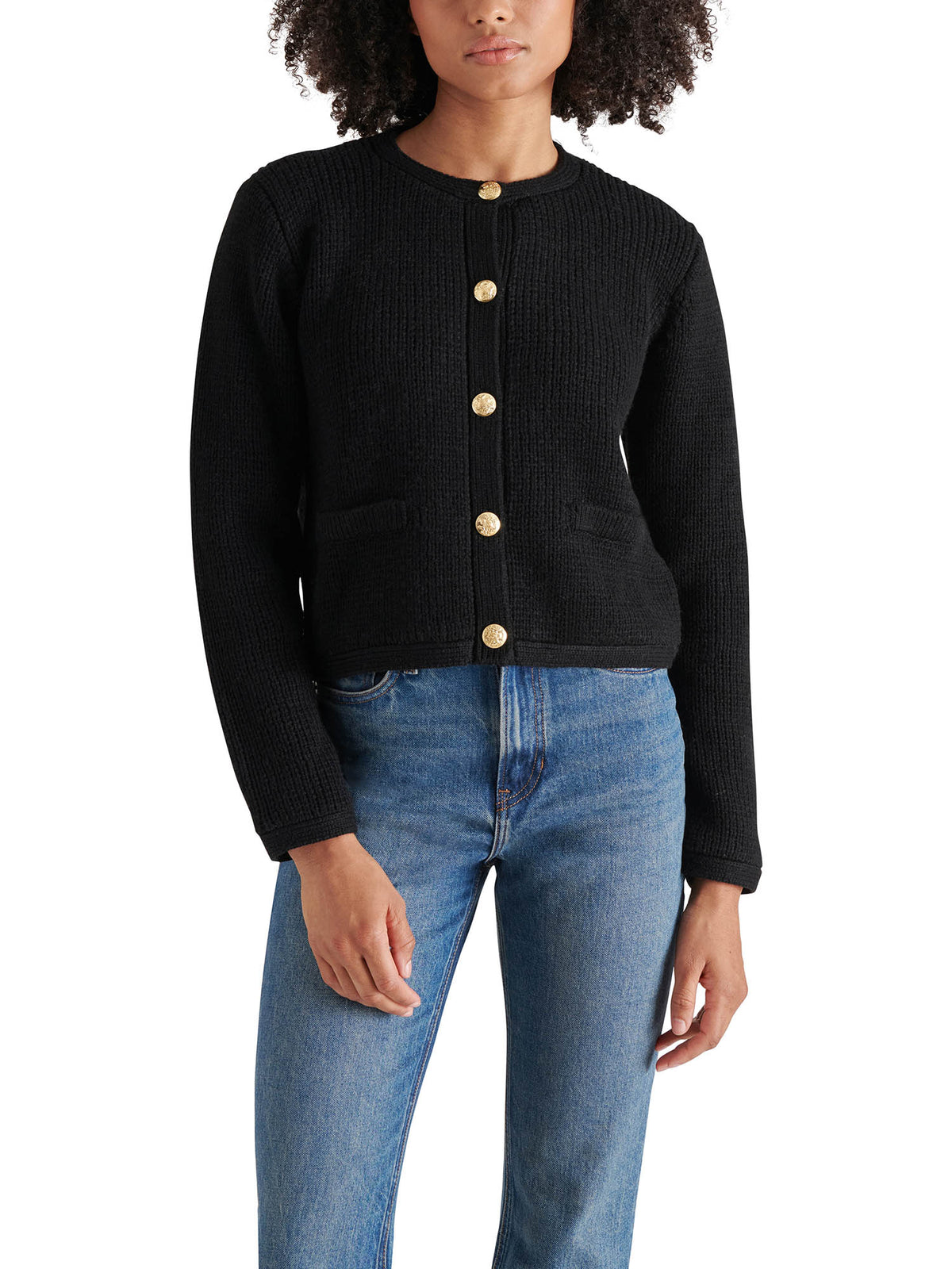 Steve Madden Fantino Sweater Jacket in Black