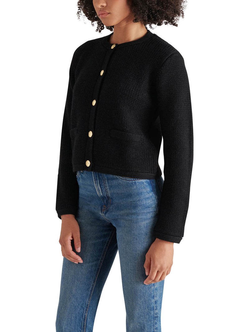 Steve Madden Fantino Sweater Jacket in Black