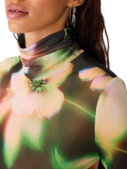 Steve Madden Fiona Floral Mesh Top glow floral 