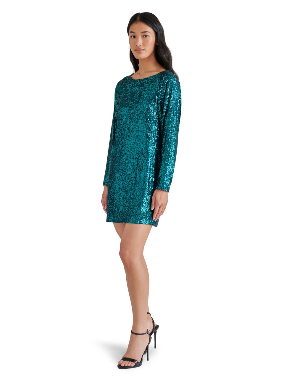 Steve Madden Ginger Sequin Mini Dress in deep teal-side