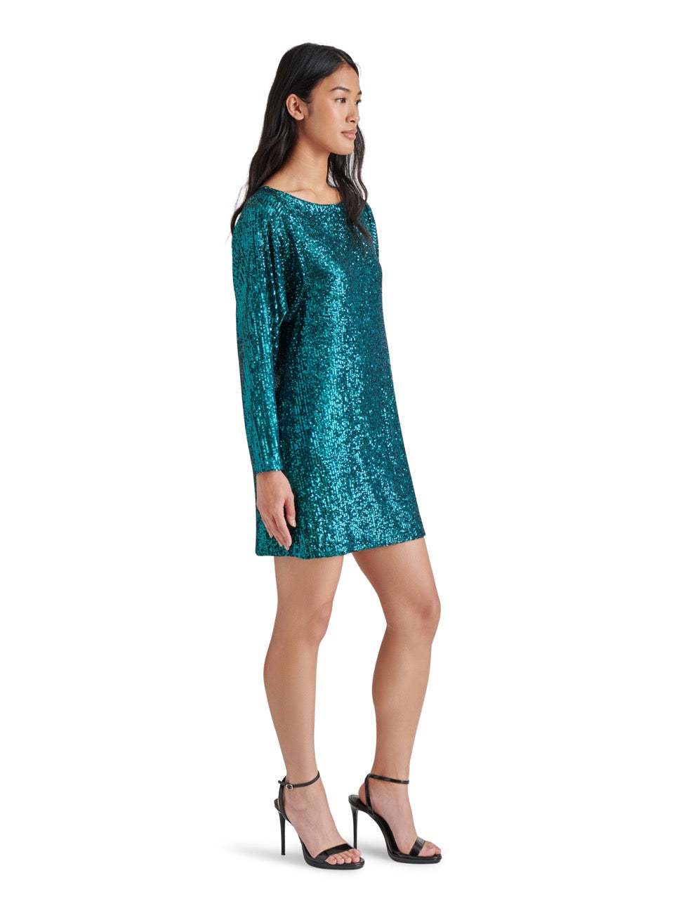 Steve Madden Ginger Sequin Mini Dress in deep teal-side