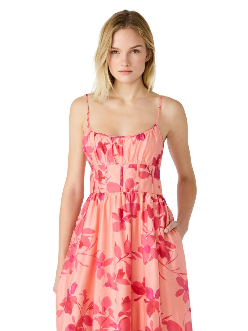 Steve Madden Gwen Floral Dress burnt coral 