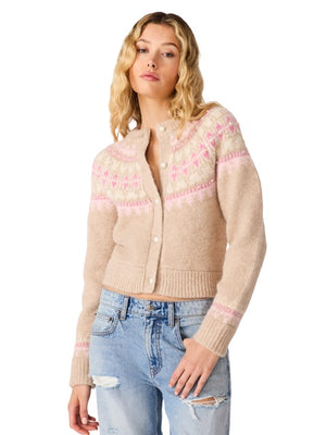 Steve Madden Harriet Fair Isle Cardigan multi 