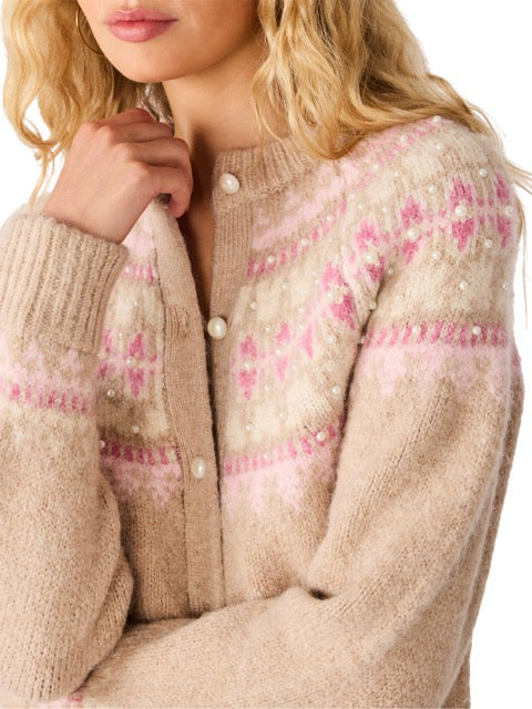 Steve Madden Harriet Fair Isle Cardigan multi 