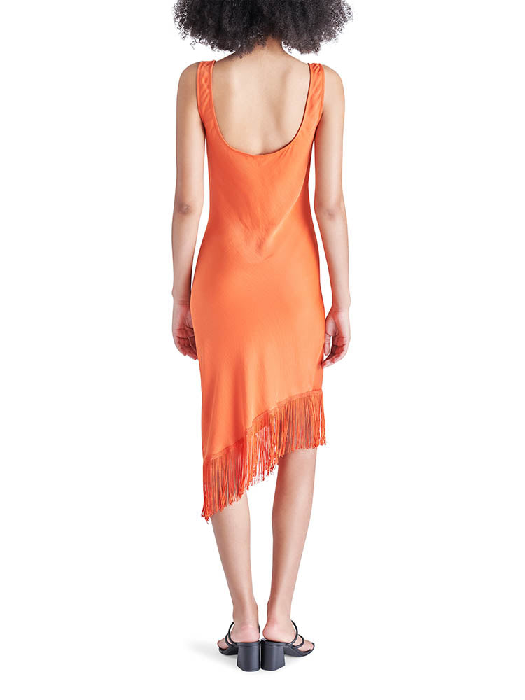 steve madden inessa dress in red orange