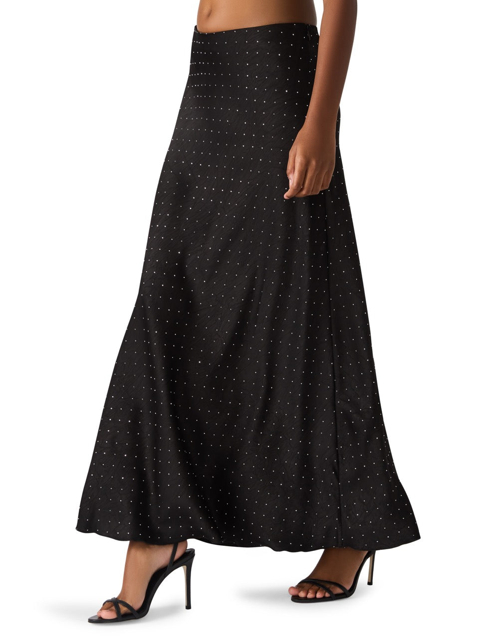 Steve Madden Jeannie Embellished Maxi Skirt black 