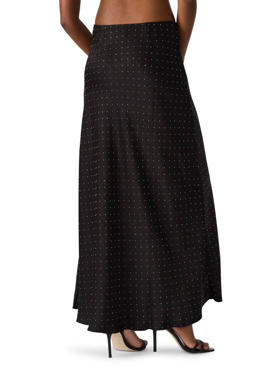 Steve Madden Jeannie Embellished Maxi Skirt black 