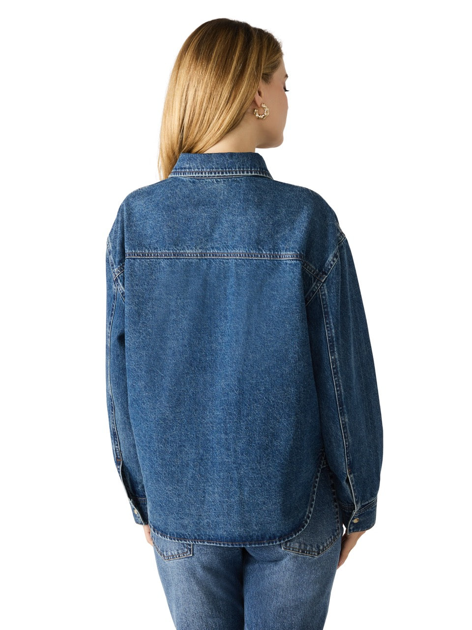 Steve Madden Judith Denim Shirt dark navy 