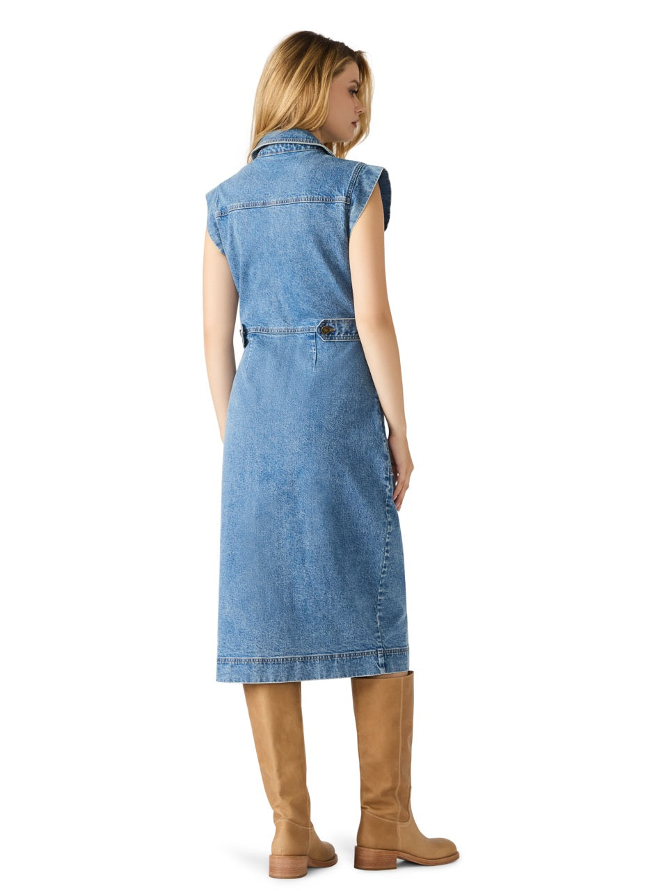 Steve Madden Julieta Denim Midi Dress forever blue 