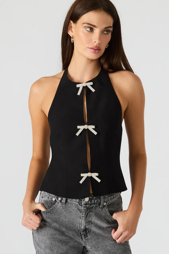 Steve Madden Juvia Halter Top black 