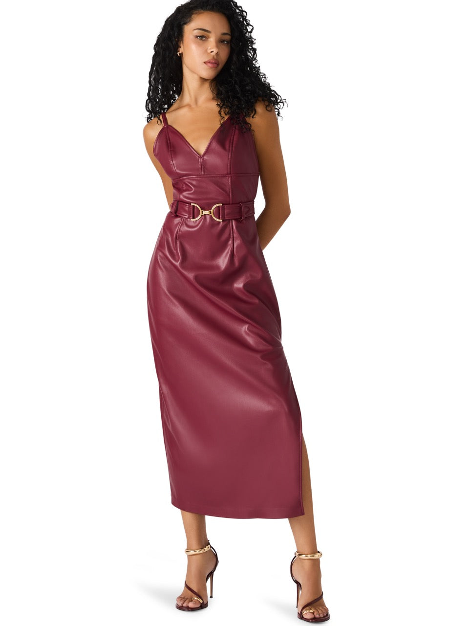 Steve Madden Kailey Midi Dress cordovan
