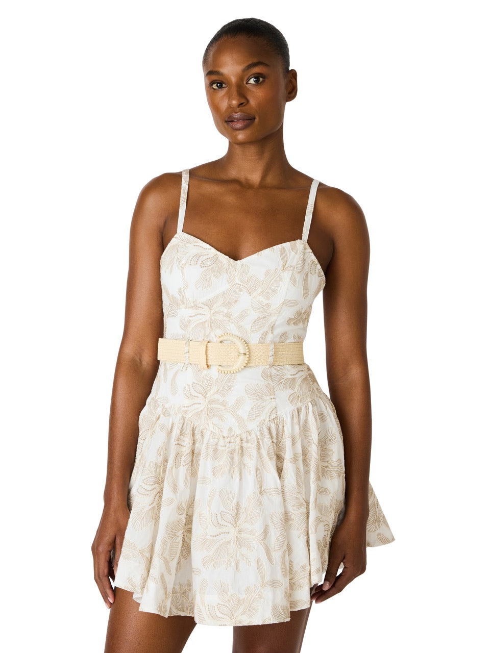 Steve Madden Kirsty Floral Mini Dress bermuda bay 