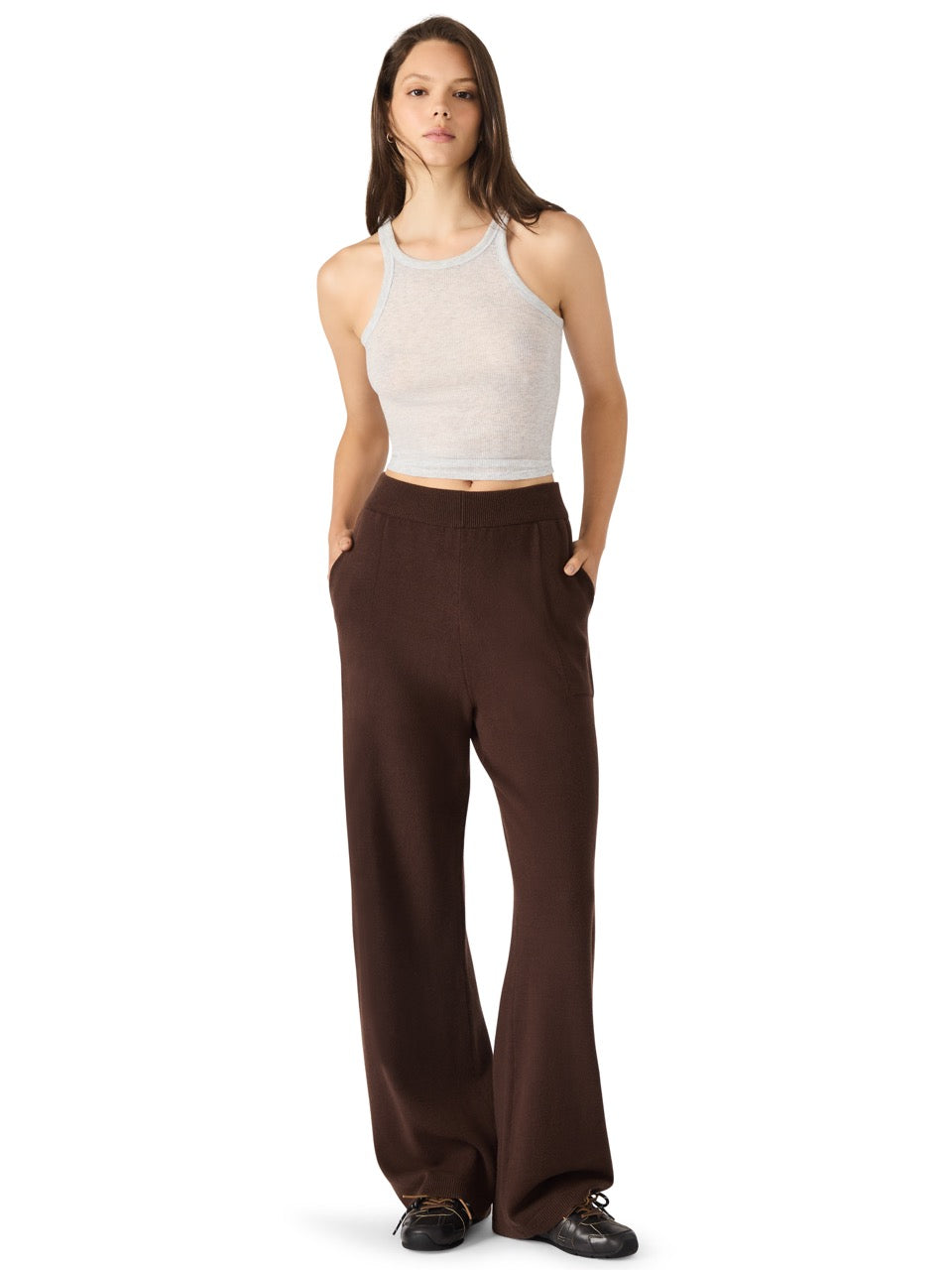 Steve Madden Kori Sweater Pant in dark espresso