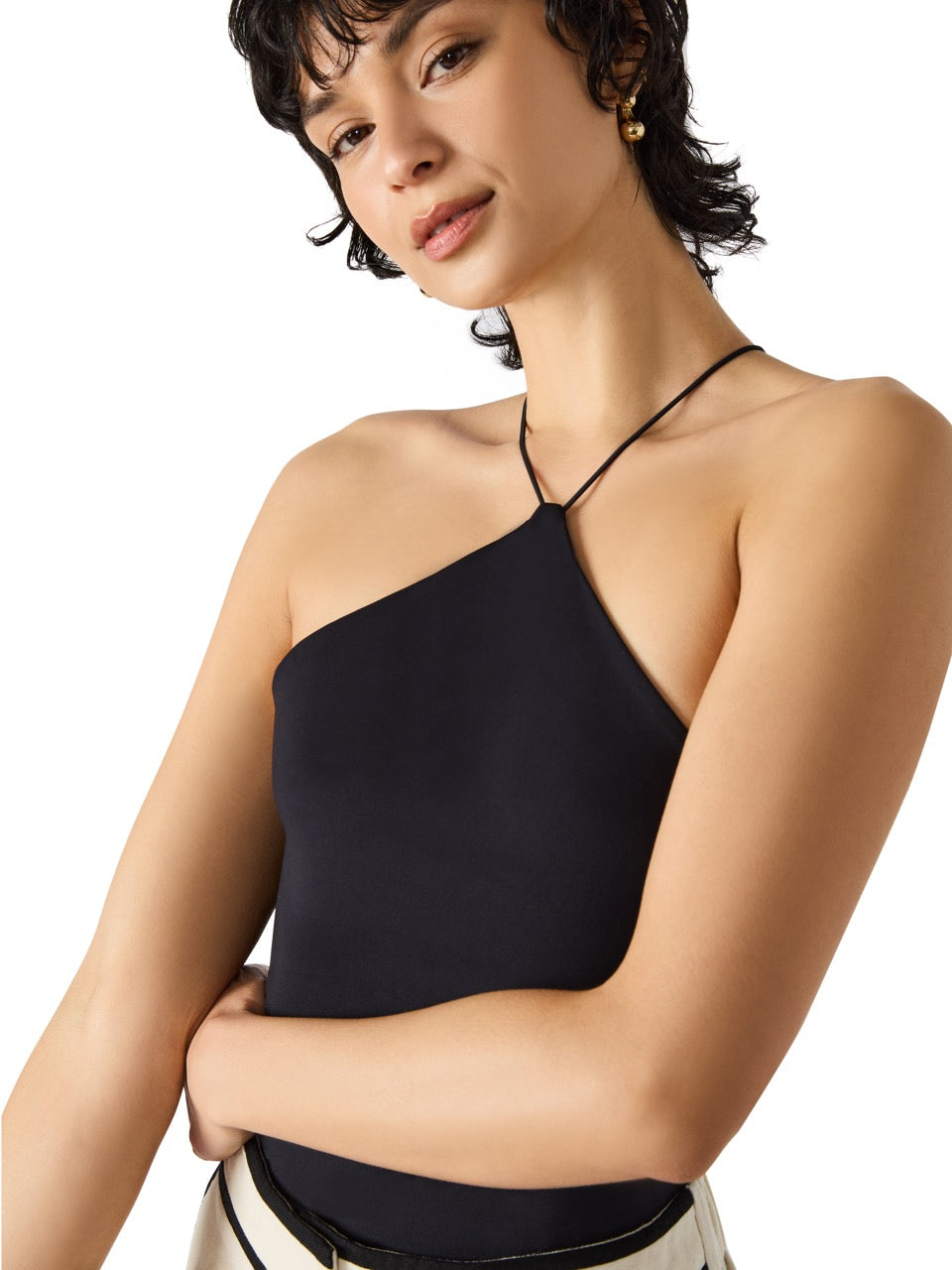 Steve Madden Linnie Halter Top in black 