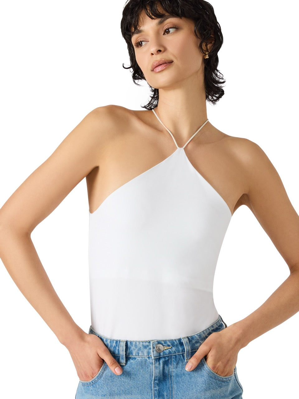Steve Madden Linnie Halter Top in white