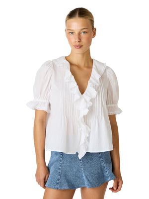 Steve Madden Lyric Ruffle Top antique