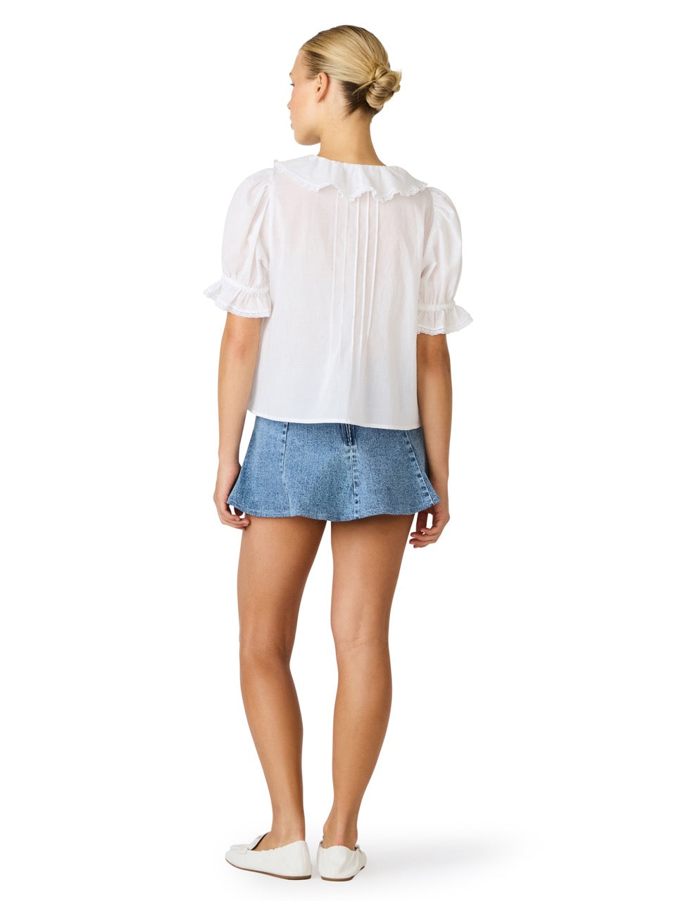 Steve Madden Lyric Ruffle Top antique