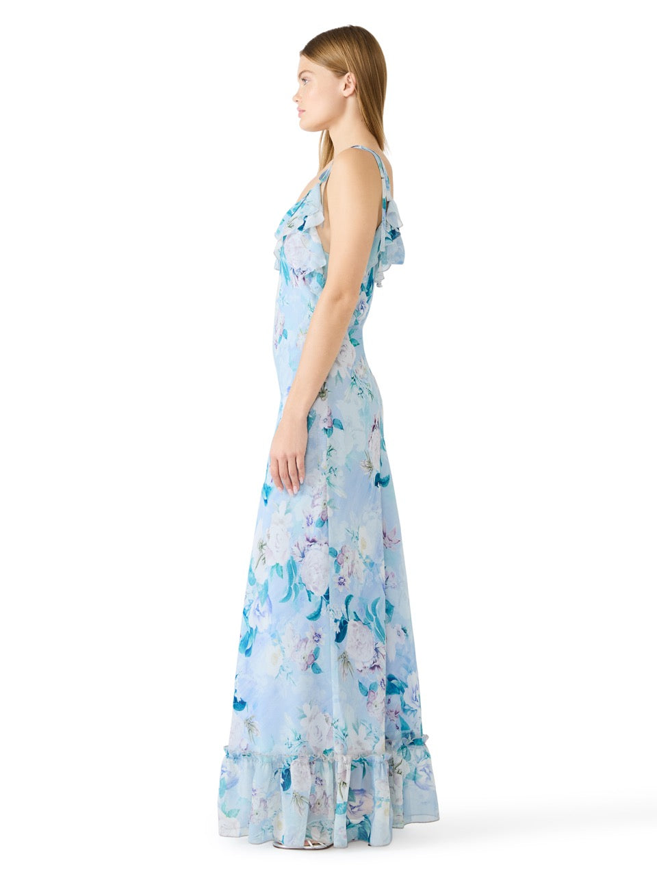 Steve Madden Malenna Floral Chiffon Maxi Dress bloom 