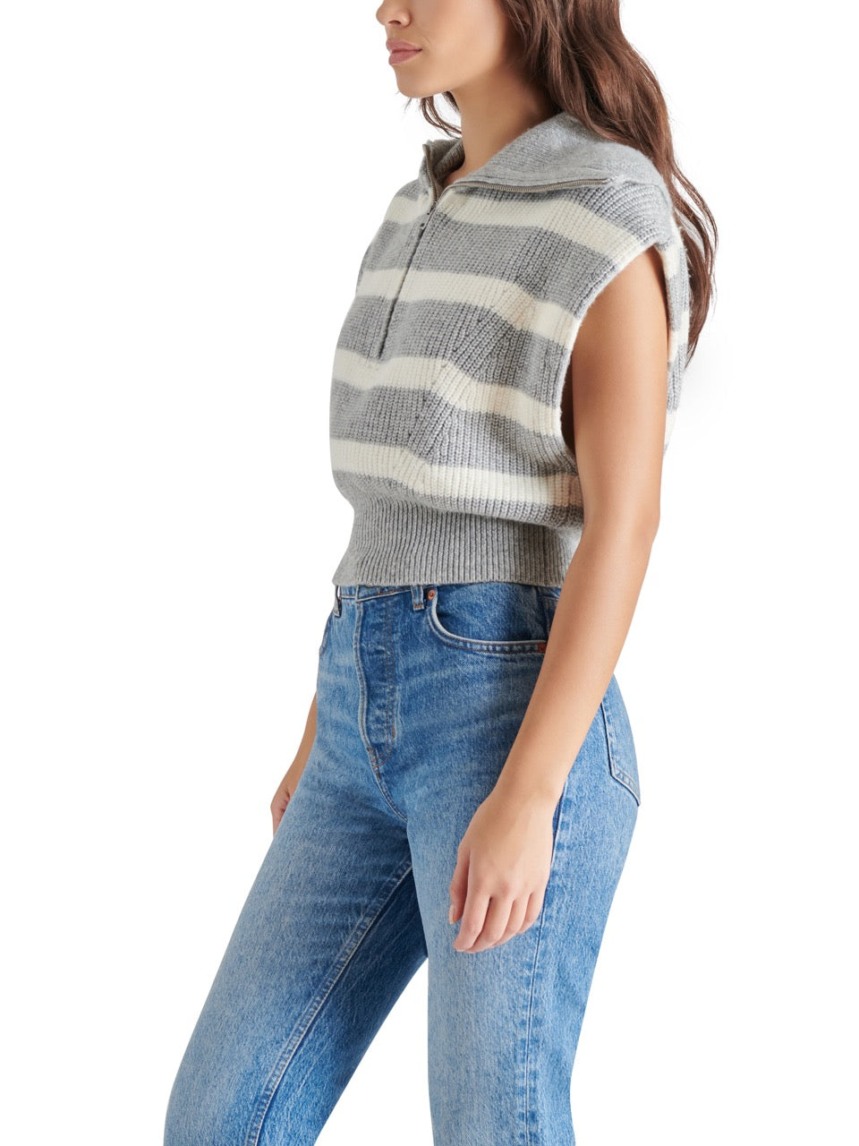 Steve Madden Marant Sweater in heather gray-side