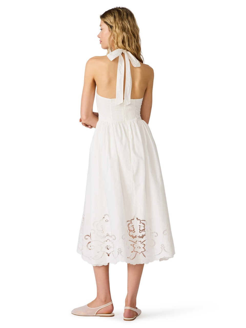 Steve Madden Margie Crochet Halter Dress antique 