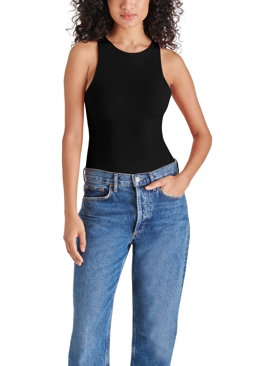 Steve Madden Nico Bodysuit in blac-front