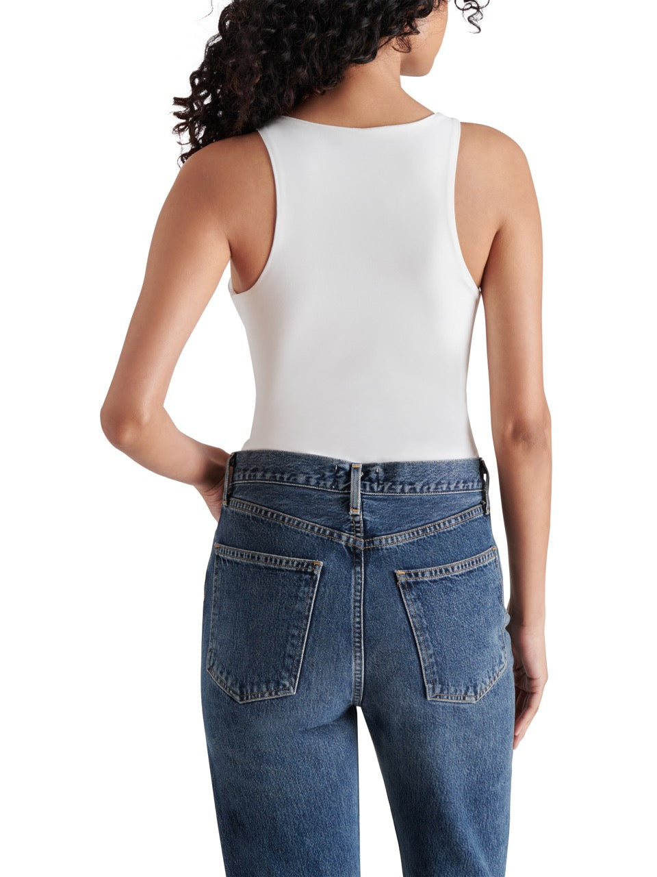 Steve Madden Nico Bodysuit in white-back