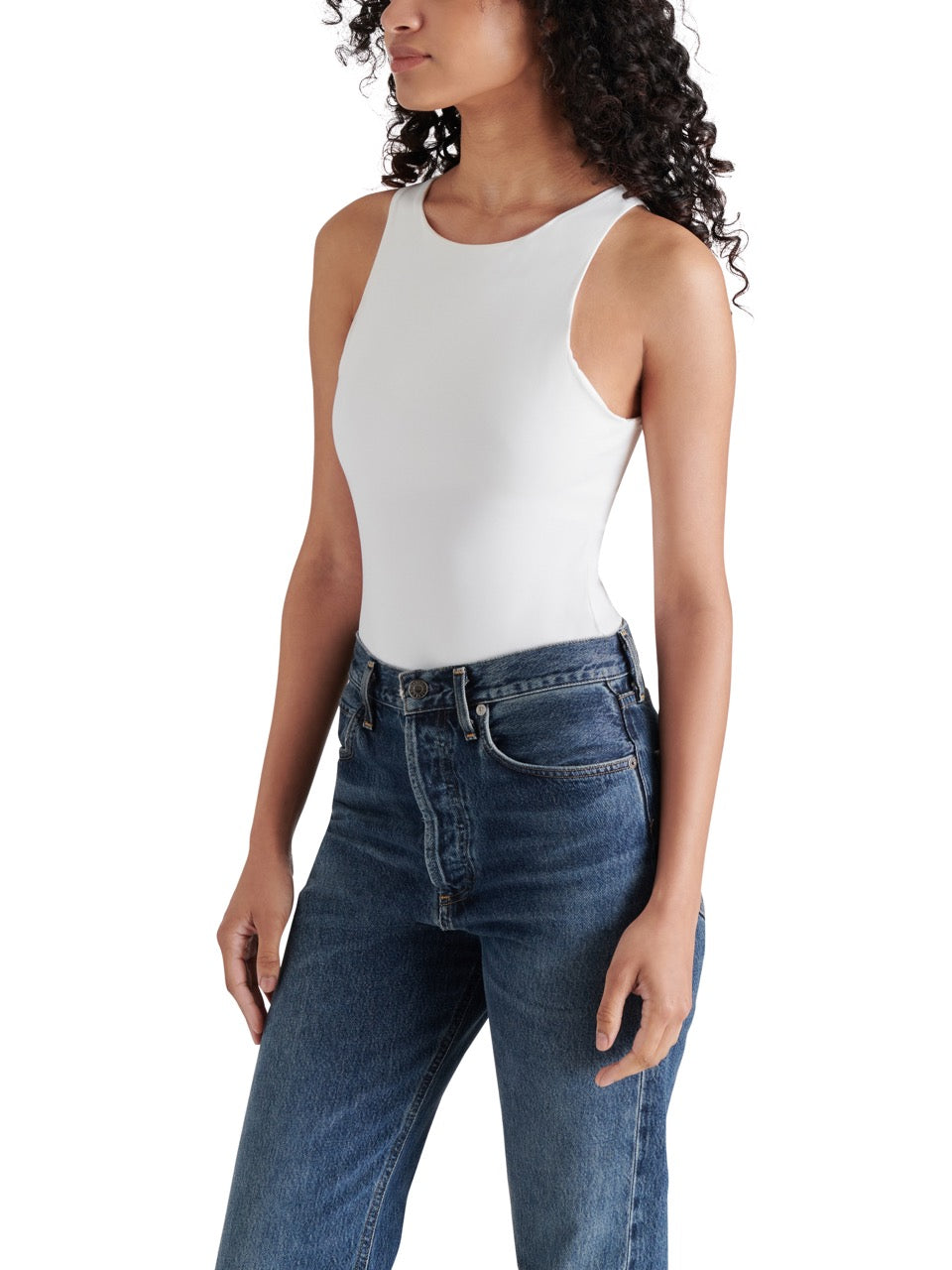 Steve Madden Nico Bodysuit in white-side