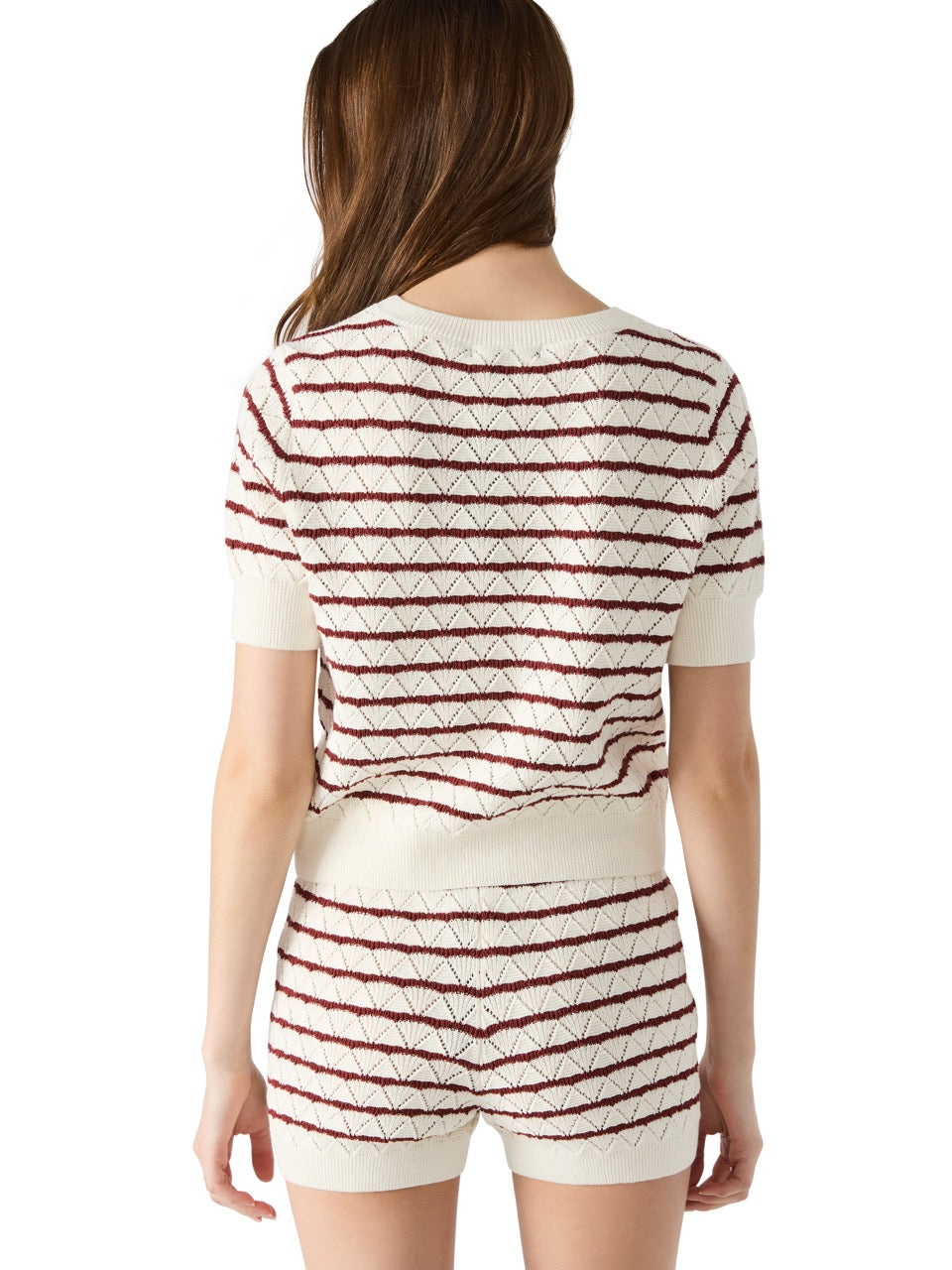Steve Madden Norris Striped Sweater in marshmallow