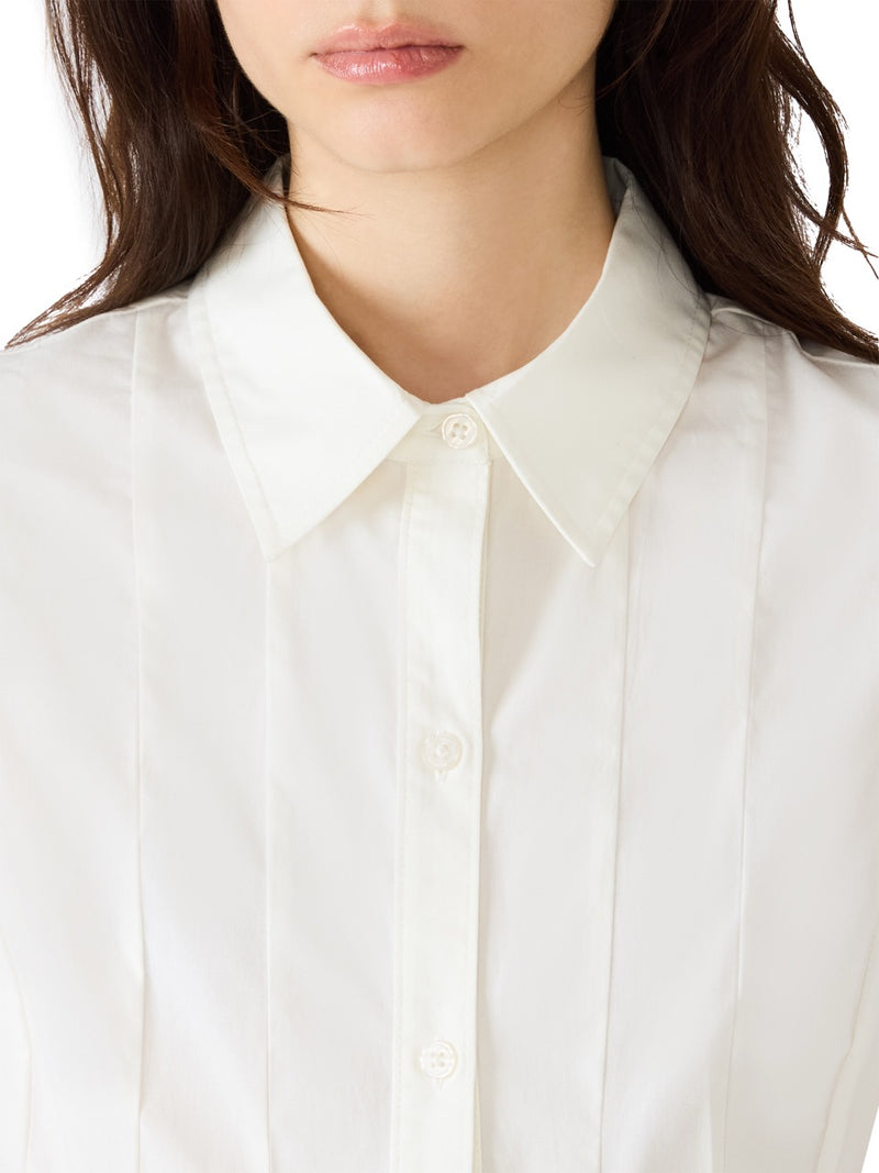 Steve Madden Porter Solid Peplum Top in white 