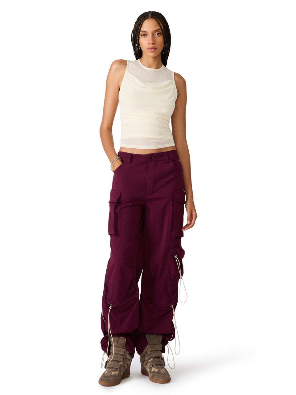 Steve Madden Roman Knit Top  cream 