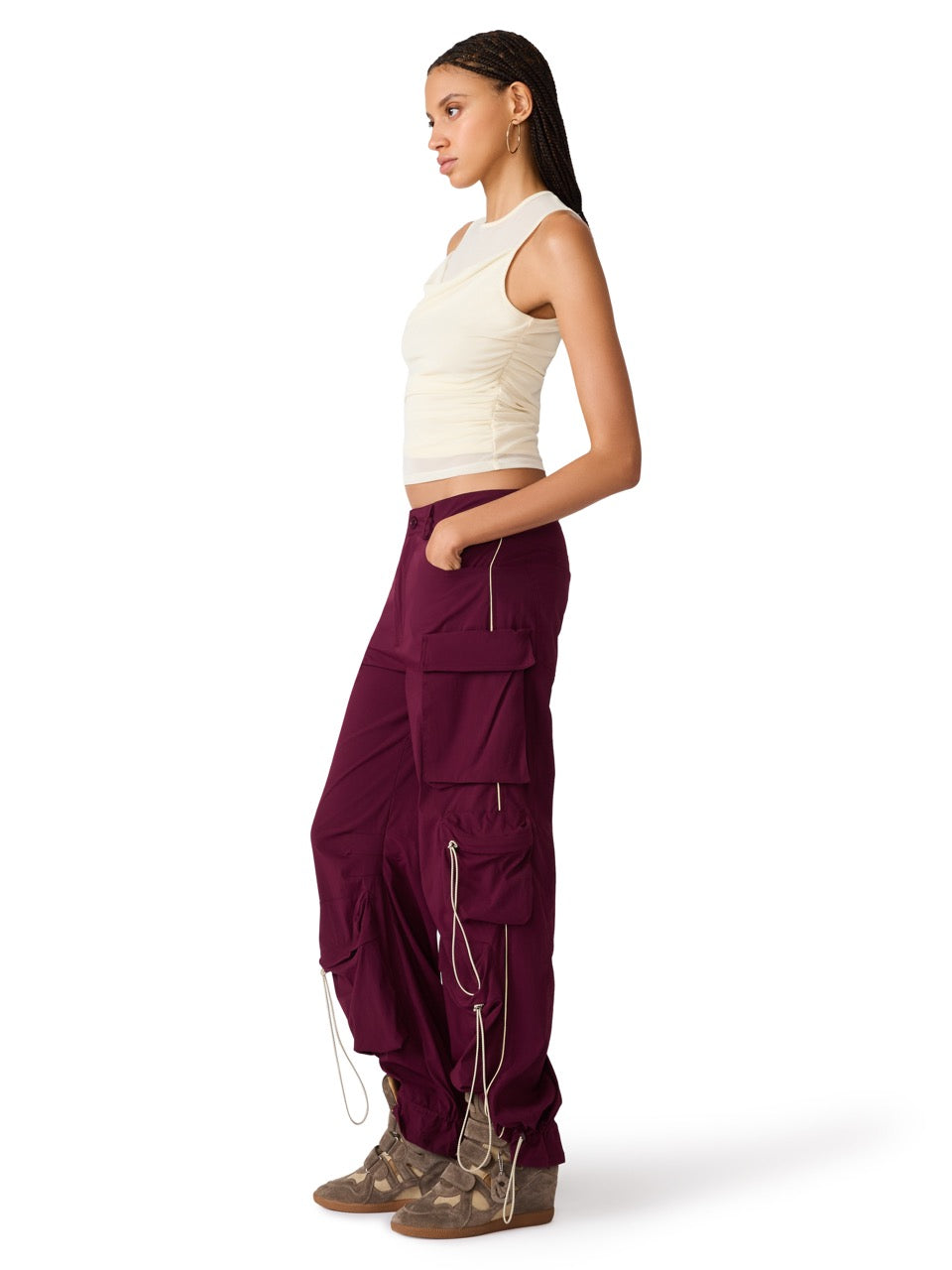 Steve Madden Roman Knit Top  cream 