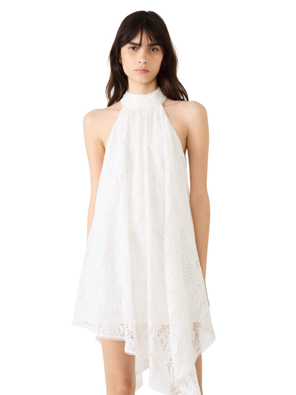 Steve Madden Sander Lace Asymmetric Dress CREAM / S Steve Madden Sander Lace Asymmetric Dress CREAM / S