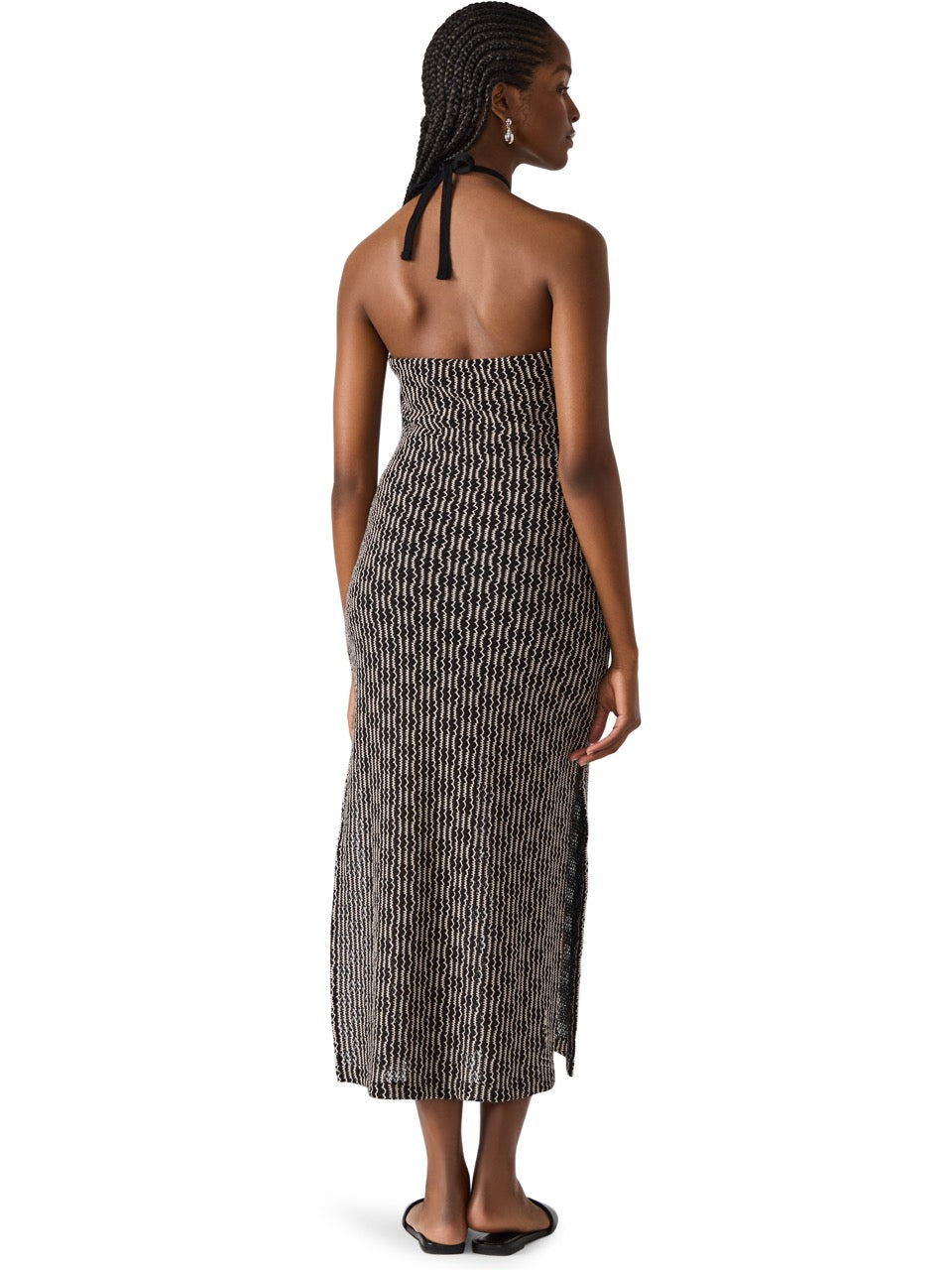 Steve Madden Tatum Halter Midi Dress in black 