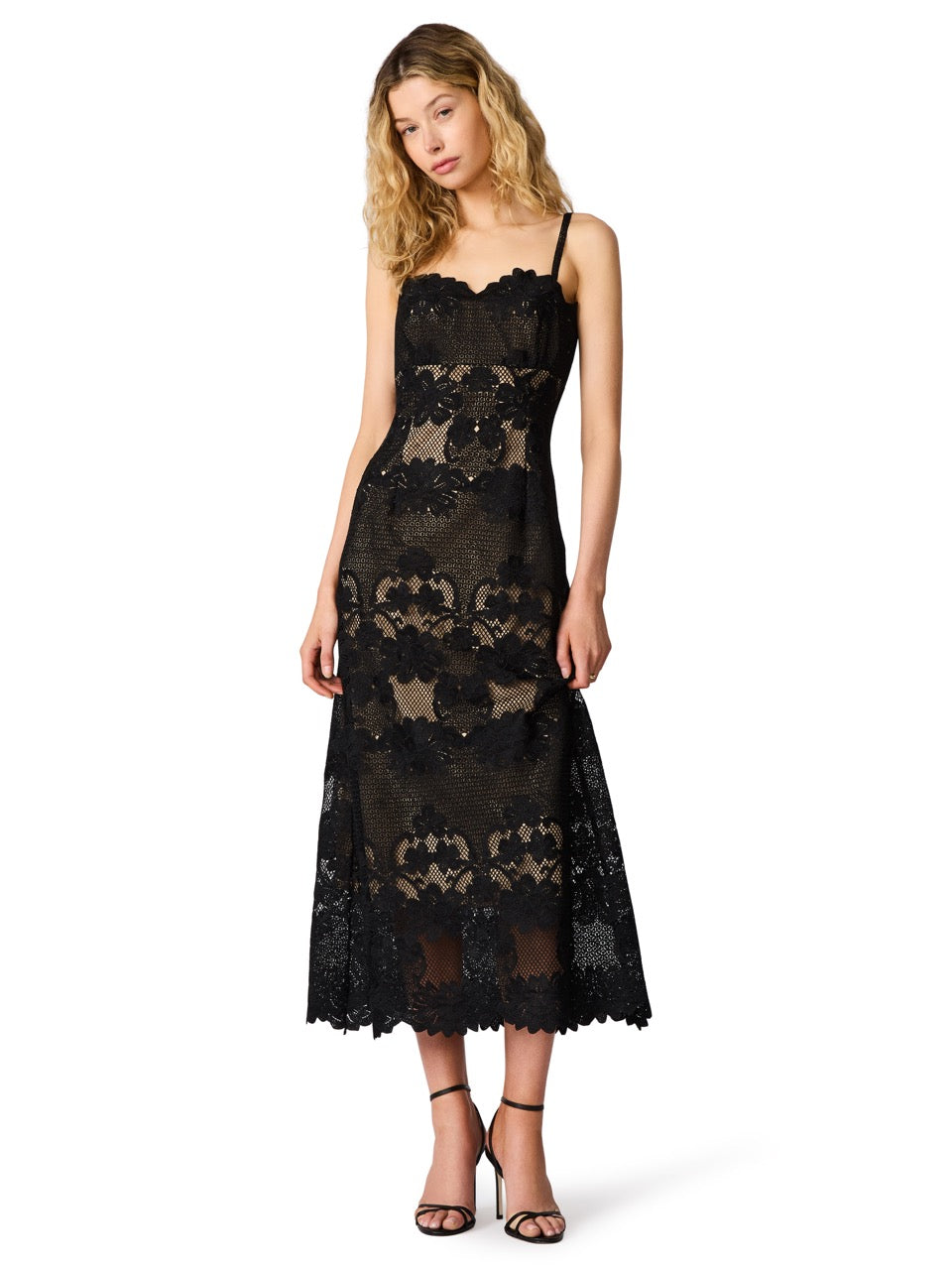 Steve Madden Willow Lace Maxi Dress black 