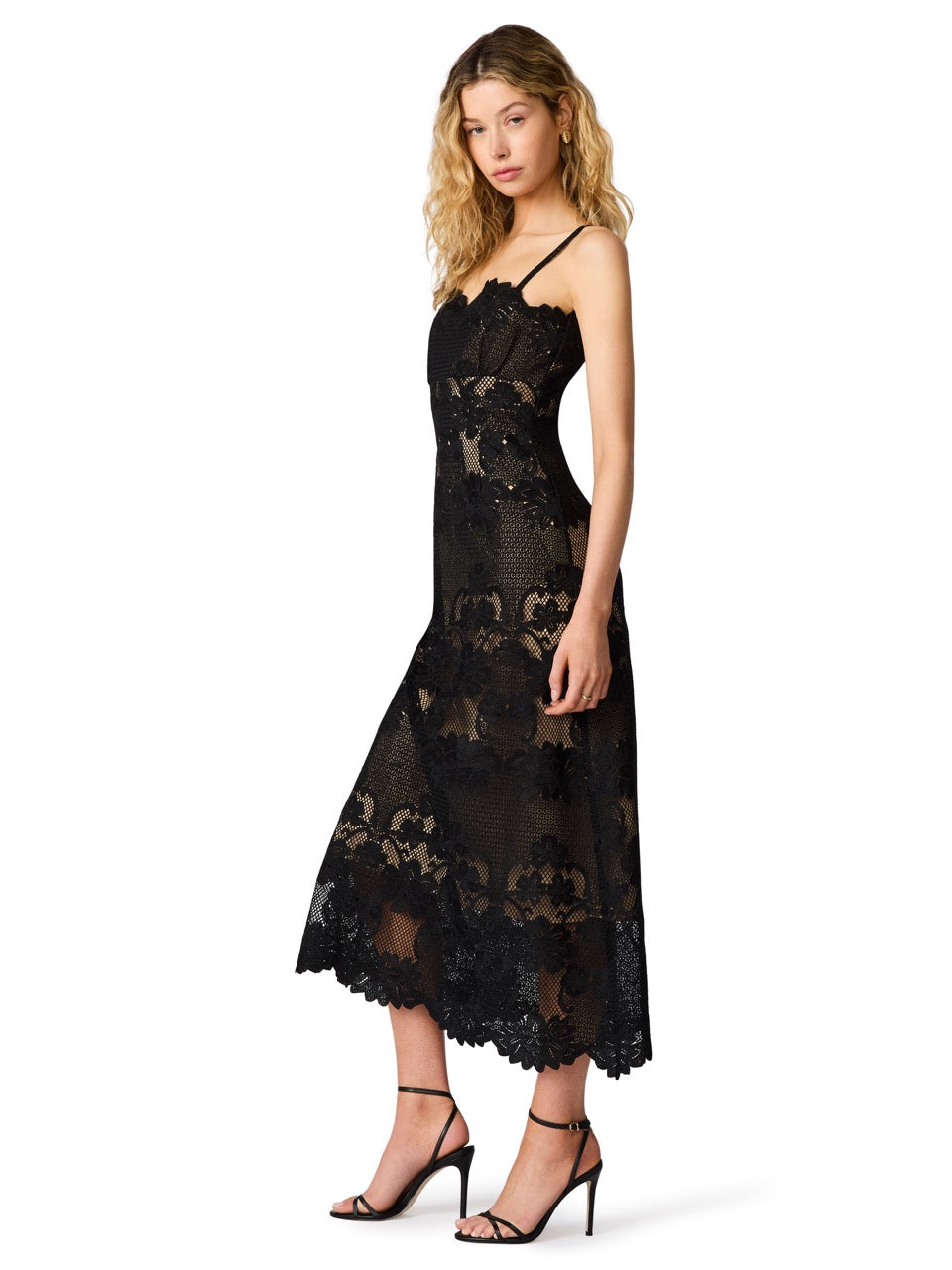 Steve Madden Willow Lace Maxi Dress black 