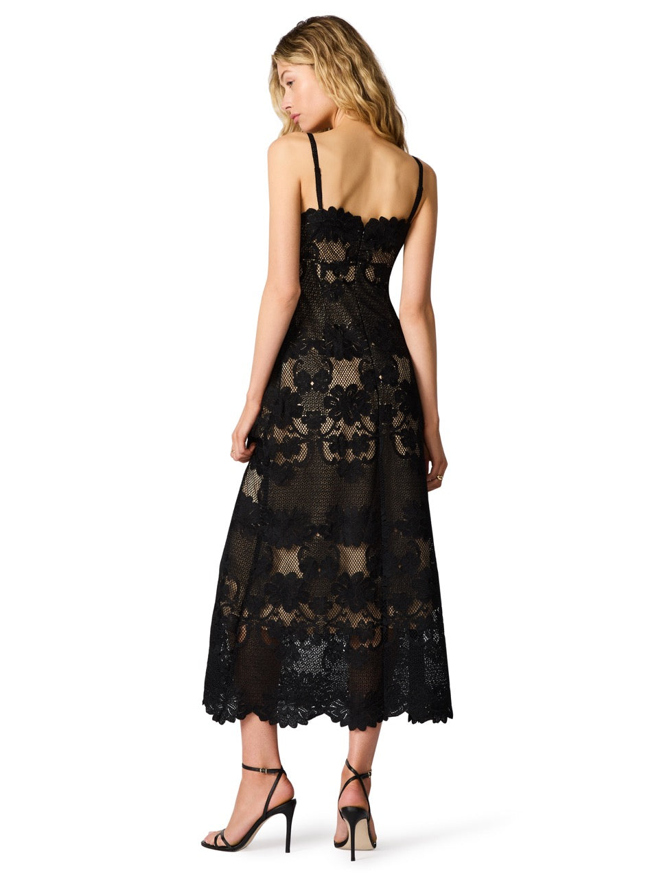 Steve Madden Willow Lace Maxi Dress black 