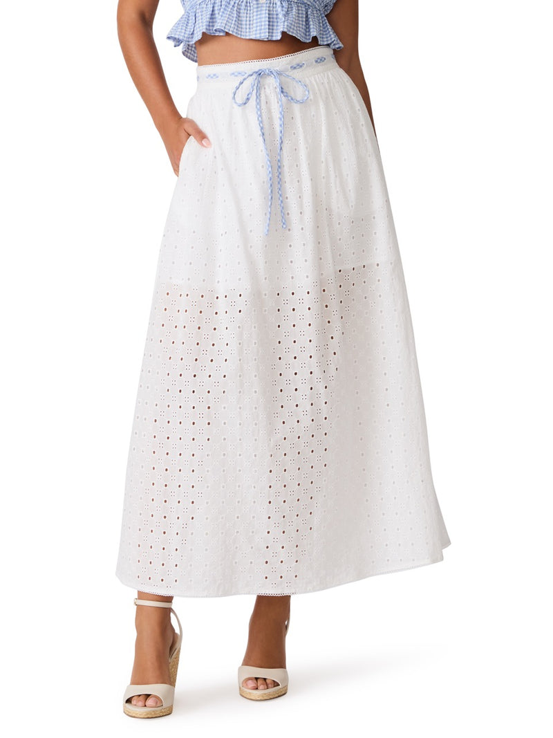 Steve Madden Zana Eyelet Maxi Skirt antique 