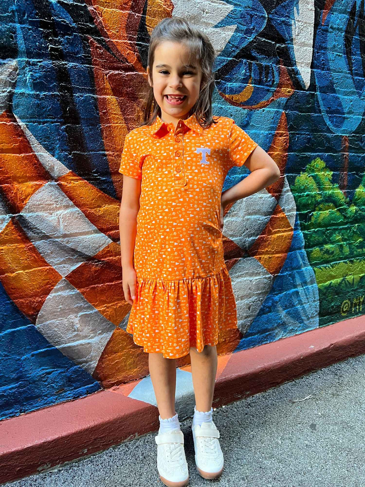 Tennessee The Girls League Pleated Polo Dress