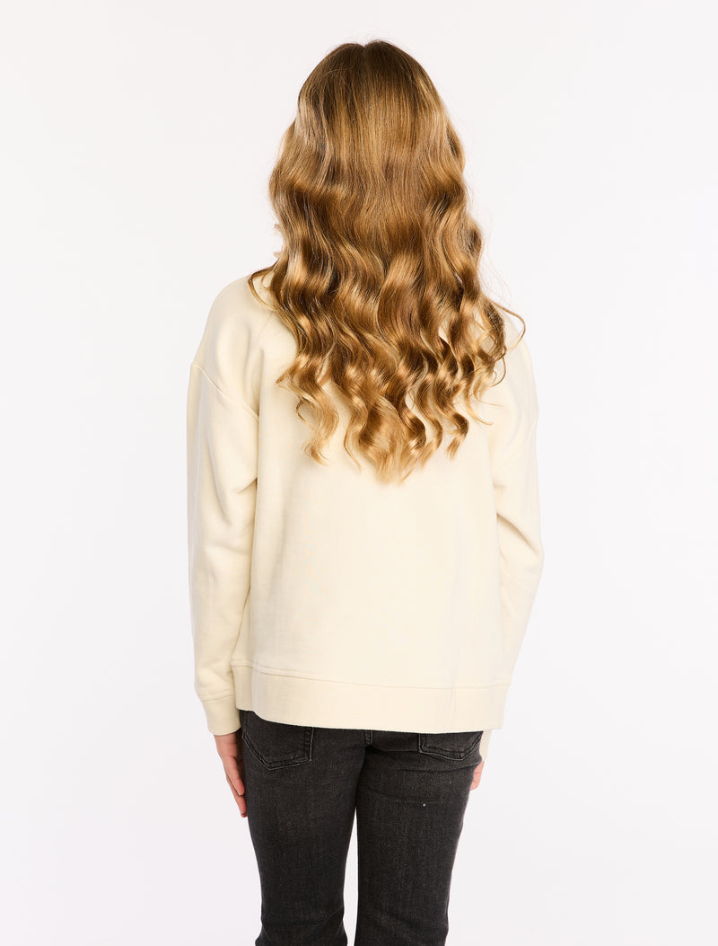 Stewart Simmons girls Tennessee Classic Boxy Crewneck in white orange