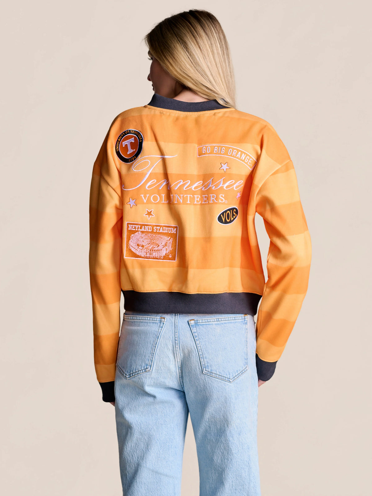 stuart simmons Tennessee Playbook Patch Cardigan orange