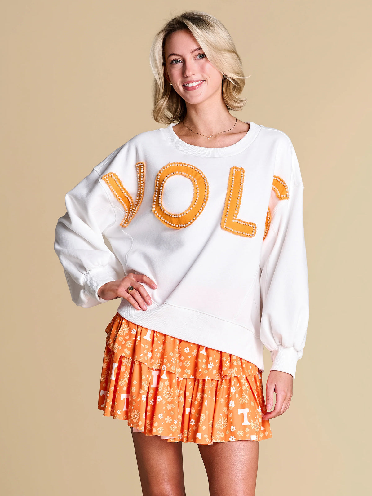 Stewart Simmons Tennessee The All-Star Distressed Pullover white vols 