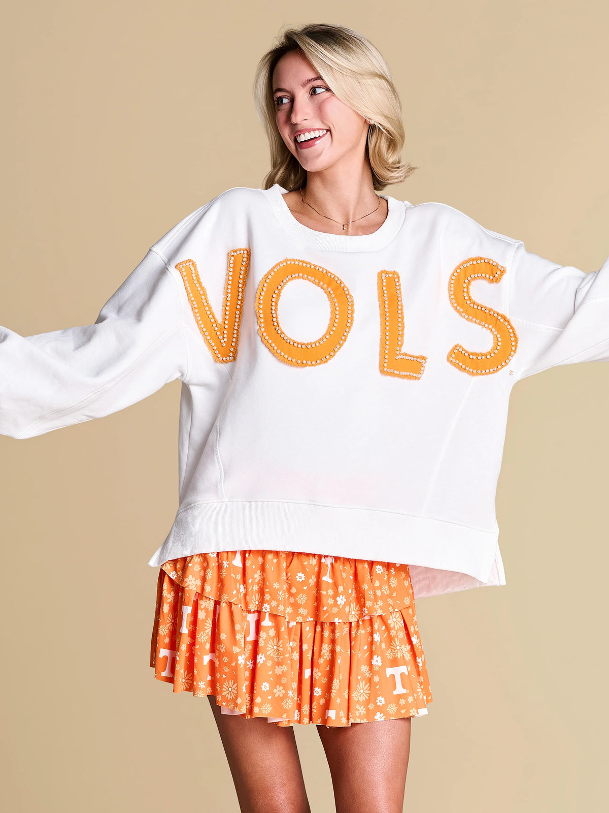 Stewart Simmons Tennessee The All-Star Distressed Pullover white vols 