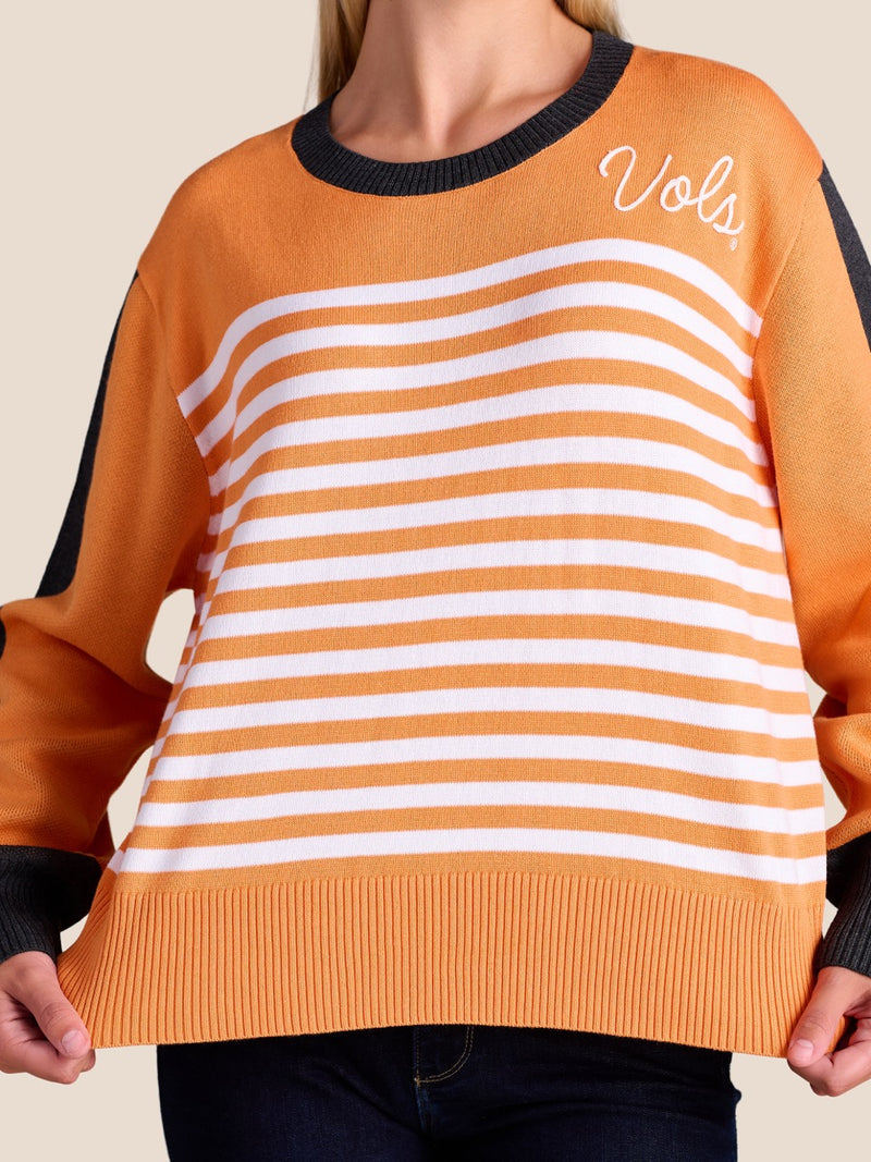 stewart simmons Tennessee Spirit Stripe Sweater orange 