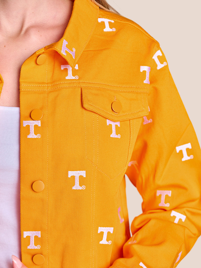 stuart simmons Tennessee Tailgate Twill Logo Jacket orange