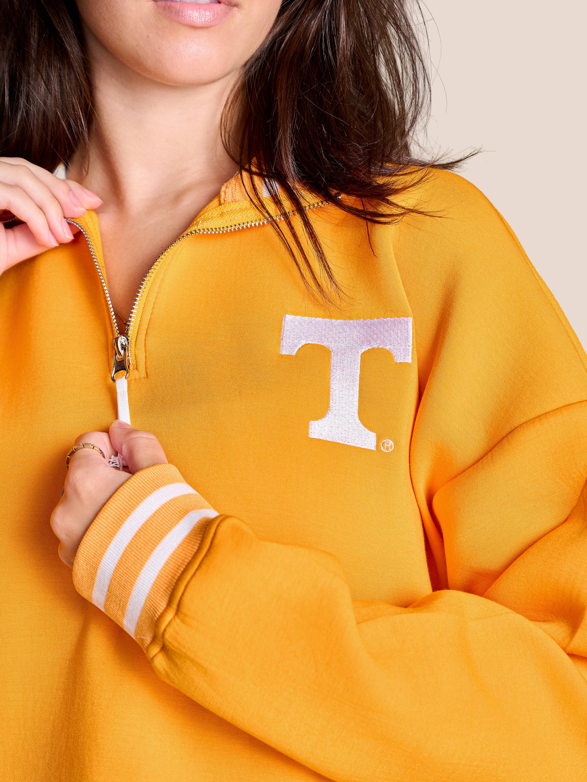 stuart simmons Tennessee Campus Quarterzip Pullover orange