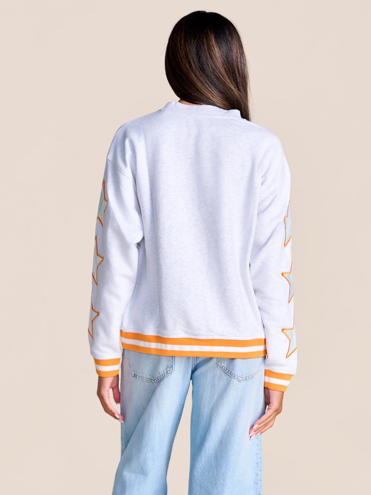 stewart simmons Tennessee Hometeam Heathered Crewneck  white orange 