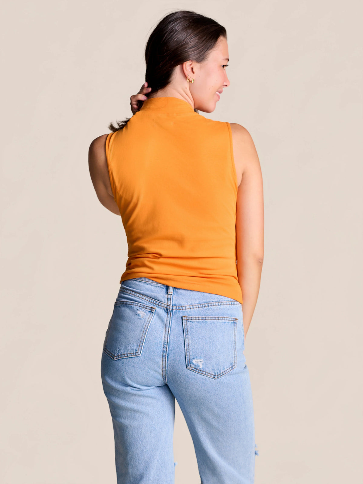 stuart simmons Tennessee Lineup Mockneck Tank orange