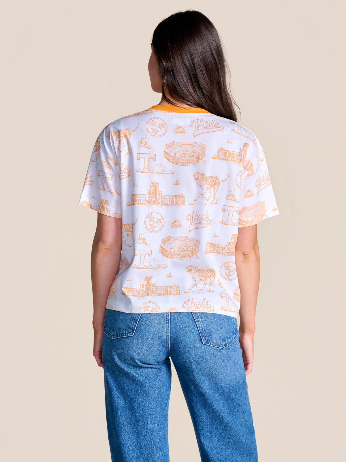 stuart simmons Tennessee Team Toile Embroidered Tee white