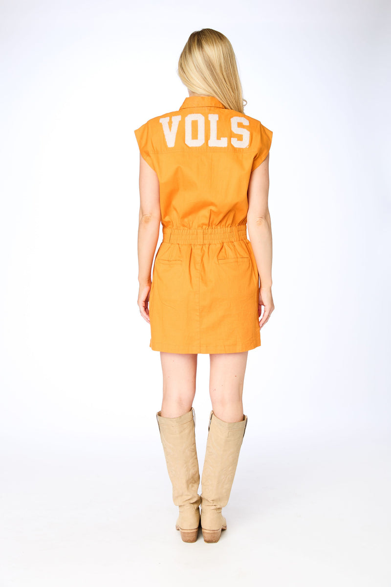 stewart simmons tn vols varsity dress in orange-back