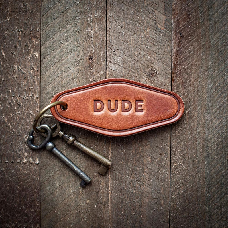 Sugarhouse Leather Motel Style Leather Keychain Dude